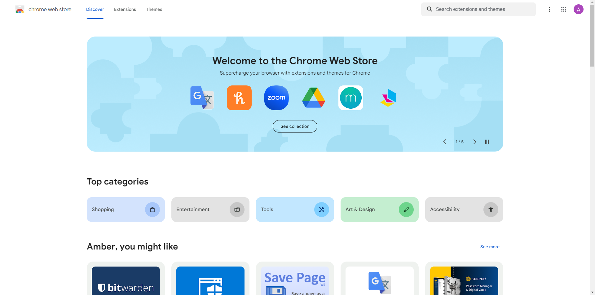 Google Chrome Web Store screenshot.